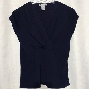 Carole Little Deep Blue Blouse